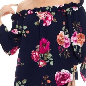 Off shoulder floral top